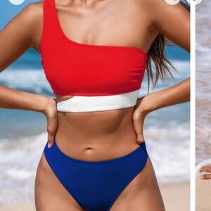Red white and blue CUPSHE 2 piece